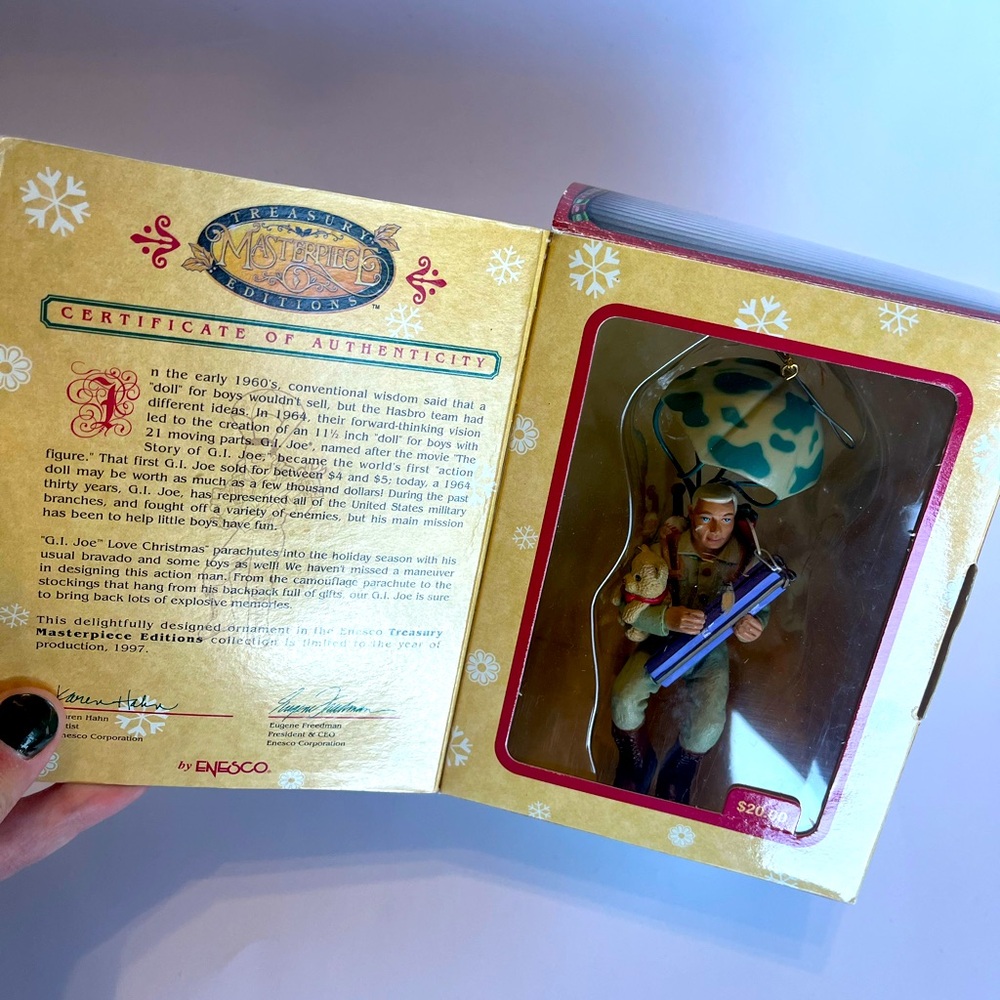 Enesco Masterpiece Treasury Edition‎ GI JOE Loves Christmas Ornament 1997